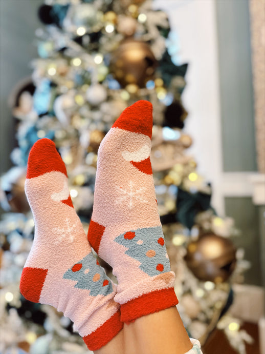 Fuzzy Festive Socks