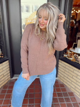 Load image into Gallery viewer, Autumn Break Cross Back Pullover - Mocha