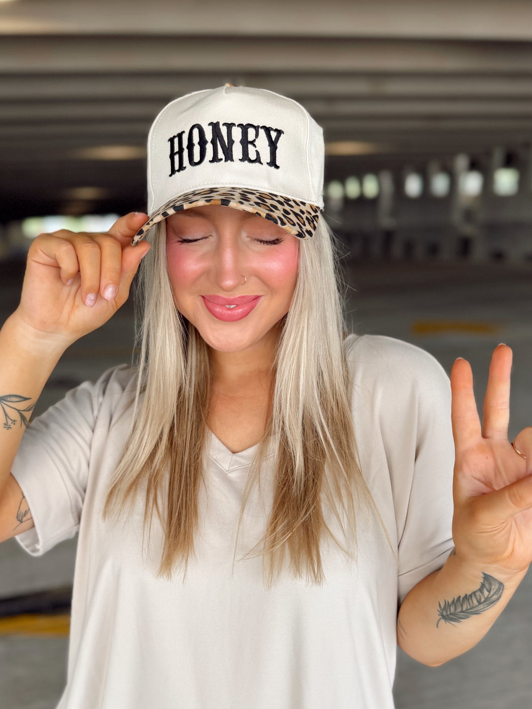 HONEY baseball cap | Leopard