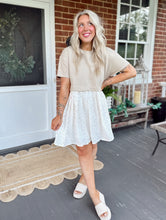 Load image into Gallery viewer, Girls Flower Power Dress | Taupe