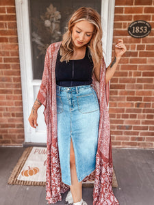 To All The Dreamers Denim Skirt