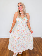 Load image into Gallery viewer, Cotton Florals Spaghetti Strap Maxi Dress