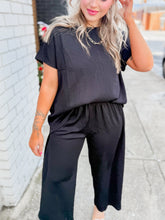 Load image into Gallery viewer, Penelope Ribbed Set | Dolman Sleeve | Black