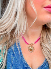Load image into Gallery viewer, Burning Heart Beaded Necklace