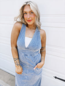 Laid Back Denim Jumper Dress