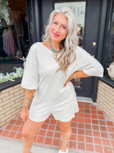 From the Other Side Romper | Ivory
