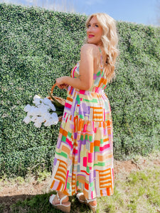 Blooming Bright Midi Dress