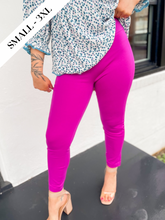 Load image into Gallery viewer, Essential Everyday Trousers - Magenta