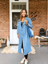 Load image into Gallery viewer, York Denim Trench Coat