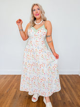 Load image into Gallery viewer, Cotton Florals Spaghetti Strap Maxi Dress