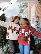 Load image into Gallery viewer, Merry &amp; Bright Pullover | Red