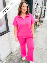 Load image into Gallery viewer, Rachel Modal Travel Set | Short Sleeve | Hot Pink