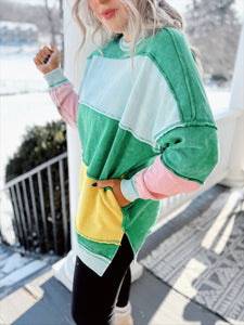 Rugby Color Block Sweatshirt