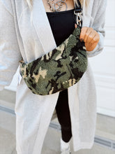 Load image into Gallery viewer, Camo Sherpa Crossbody