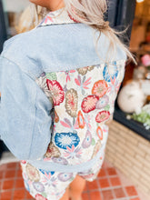Load image into Gallery viewer, Flower Power Denim Jacket