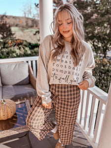 Plaid Paradise Wide leg Pant