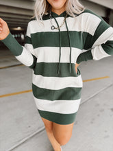Load image into Gallery viewer, Snug &amp; Striped Sweater Dress | Green