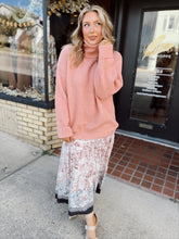 Load image into Gallery viewer, Choose Me Waffle Turtleneck | Blush