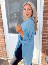 Load image into Gallery viewer, Something Special Longline Button Up | Chambray