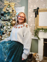 Load image into Gallery viewer, Holly Wreath Knit Sweater