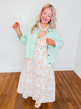 Load image into Gallery viewer, Cotton Florals Spaghetti Strap Maxi Dress