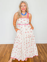 Load image into Gallery viewer, Lucy Floral Scalloped Maxi | Pink
