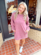 Load image into Gallery viewer, Em’s Fave Sweatshirt Dress in Magenta