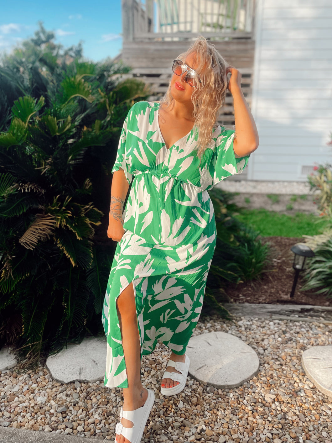 Charleston Stroll Dress - Green