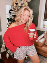 Load image into Gallery viewer, Stop &amp; Stare Sweater | Scarlet