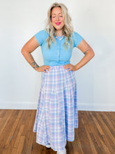 Load image into Gallery viewer, Lavender Laughs Plaid Skirt
