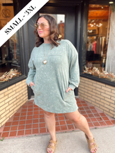 Load image into Gallery viewer, Em’s Fave Sweatshirt Dress in Sage