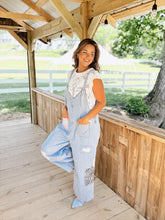 Load image into Gallery viewer, POL Daydreaming Floral Overalls | Denim