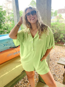 Filled With Wonder Romper - Lime