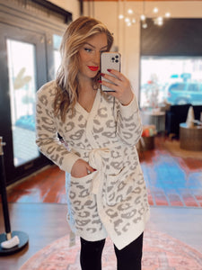 Luxe for the holidays leopard bath robe