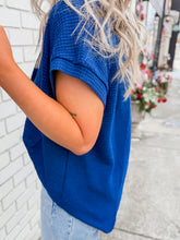 Load image into Gallery viewer, Sheena Waffle Top | Navy