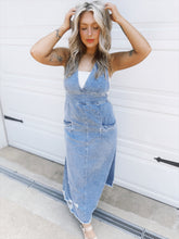 Load image into Gallery viewer, Laid Back Denim Jumper Dress