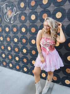 Smalltown Smokeshow Bandana Top - Pink