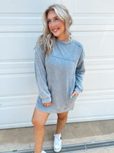 Load image into Gallery viewer, Em’s Fave Sweatshirt Dress in Denim