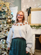 Load image into Gallery viewer, Holly Wreath Knit Sweater