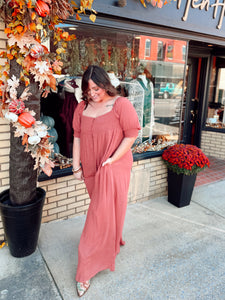 Sweet Dreams Marsala Jumpsuit