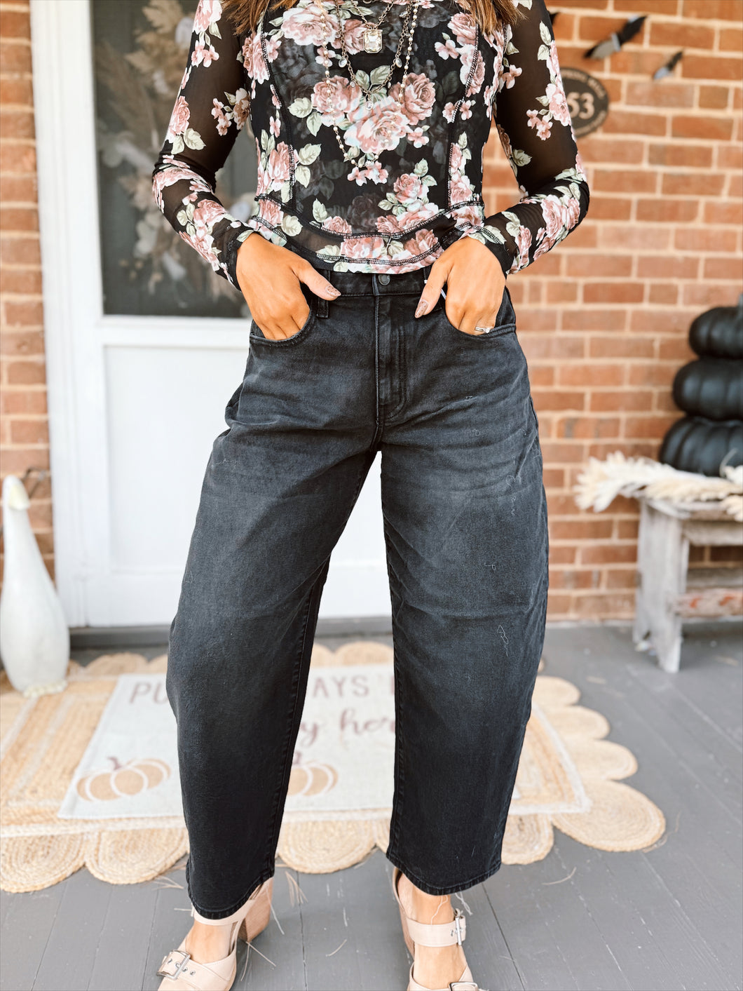 Black Betty Barrel Jean