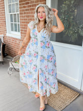 Load image into Gallery viewer, Fairy Garden Floral Maxi Dress