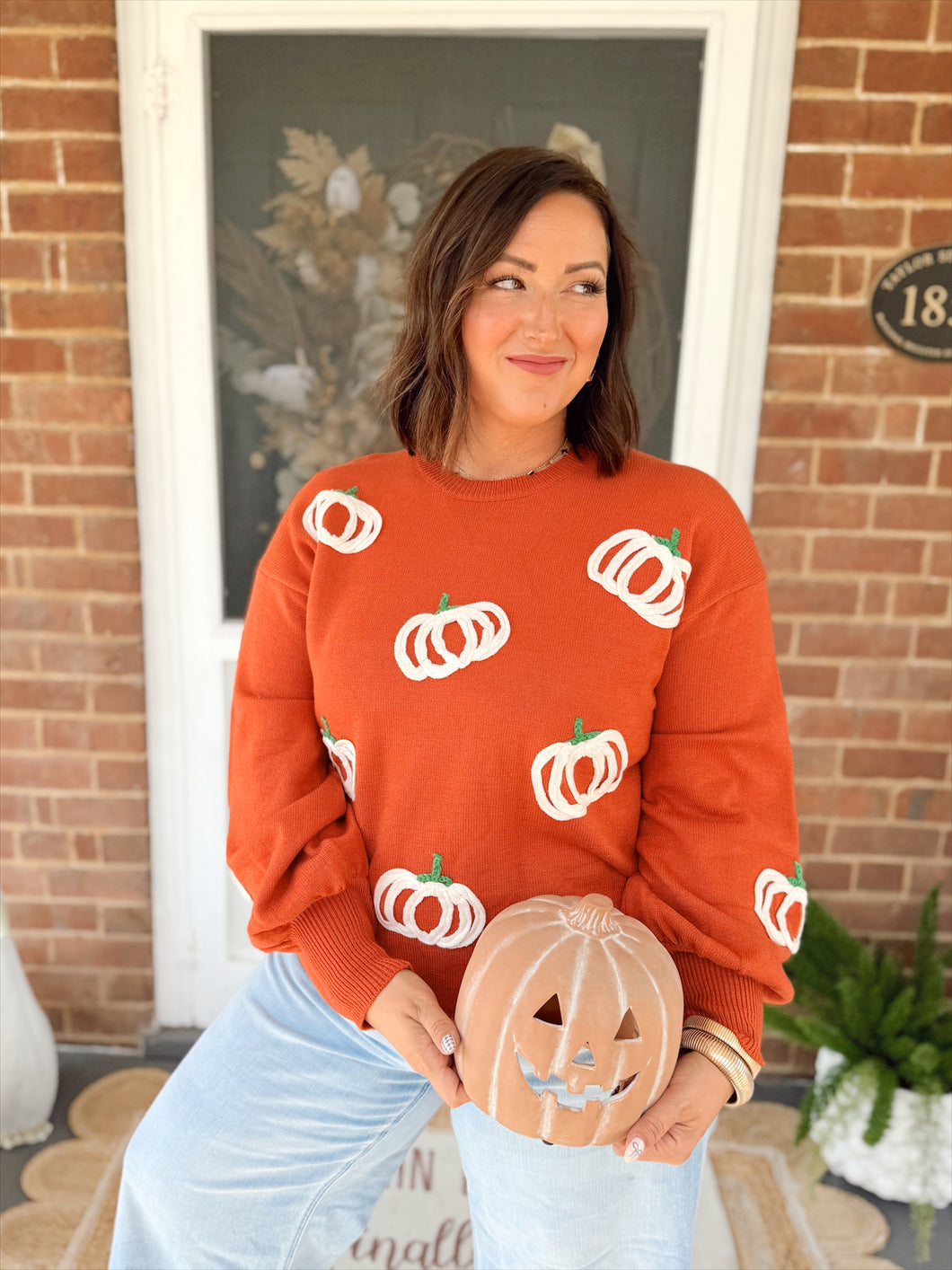 The Pumpkin Patch Balloon Sleeve Sweater