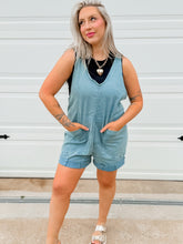 Load image into Gallery viewer, Feeling Free Short Overalls | Teal