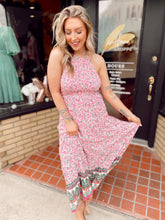 Load image into Gallery viewer, Headed south floral maxi in orchid