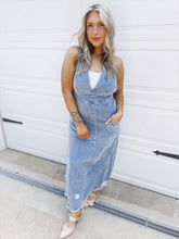 Load image into Gallery viewer, Laid Back Denim Jumper Dress