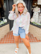 Load image into Gallery viewer, O + H Kylie Summer Plaid Button Up Top