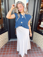 Load image into Gallery viewer, Satin Touch Midi Skirt