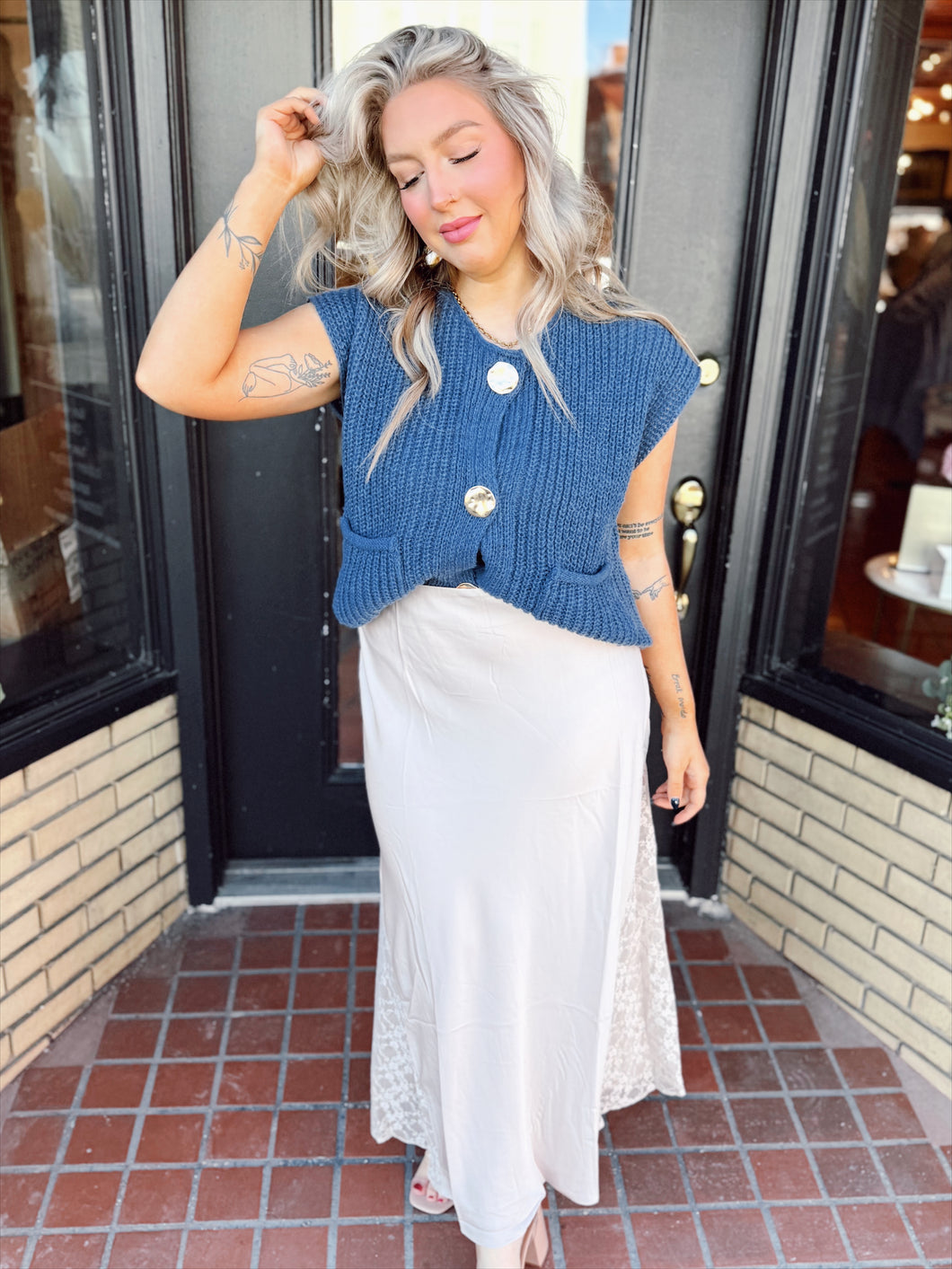 Satin Touch Midi Skirt