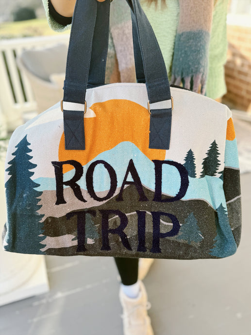 Road Trip Embroidered Duffle Bag